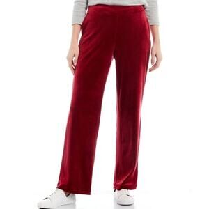 TOMMY BAHAMA | Y2K Inspired Velour Ruby Red Relaxed Pants Velvet | Size L